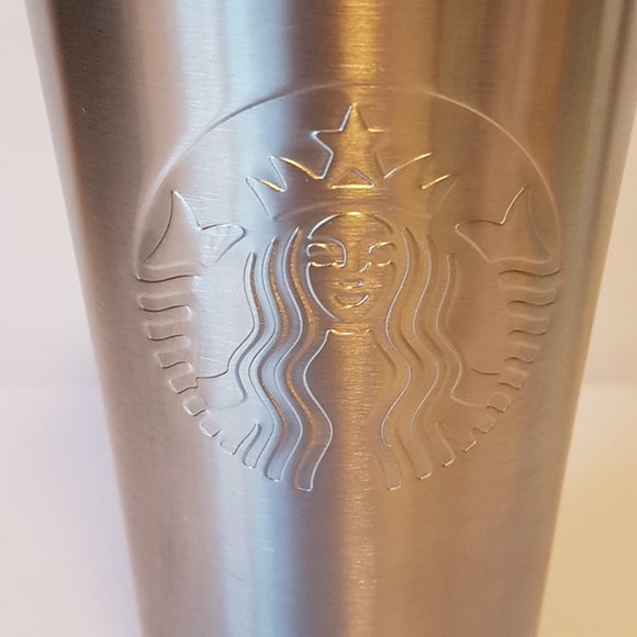 Starbucks Stainless Tumbler Straw Screw Top Lid Metal Cold Drink Traveler Mug - Picture 13 of 14